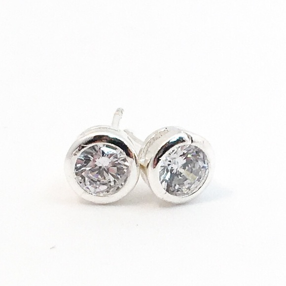 Jewelry - Sterling Silver CZ Stud Earrings